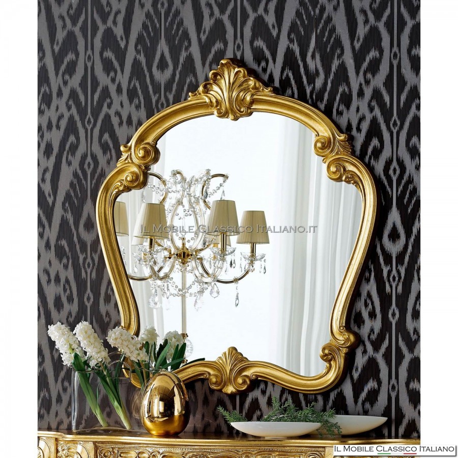 Shaped baroque mirror