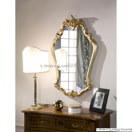 Barocker ovaler Spiegel mit Sockel - Specchi classici italiani