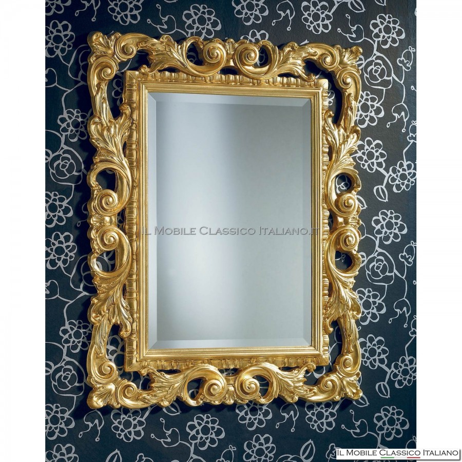 Specchio barocco foglia oro 99x4x155 cm