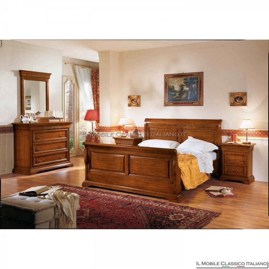 Cómoda clásica tallada baja Cómoda clásica - Muebles clásicos de madera maciza