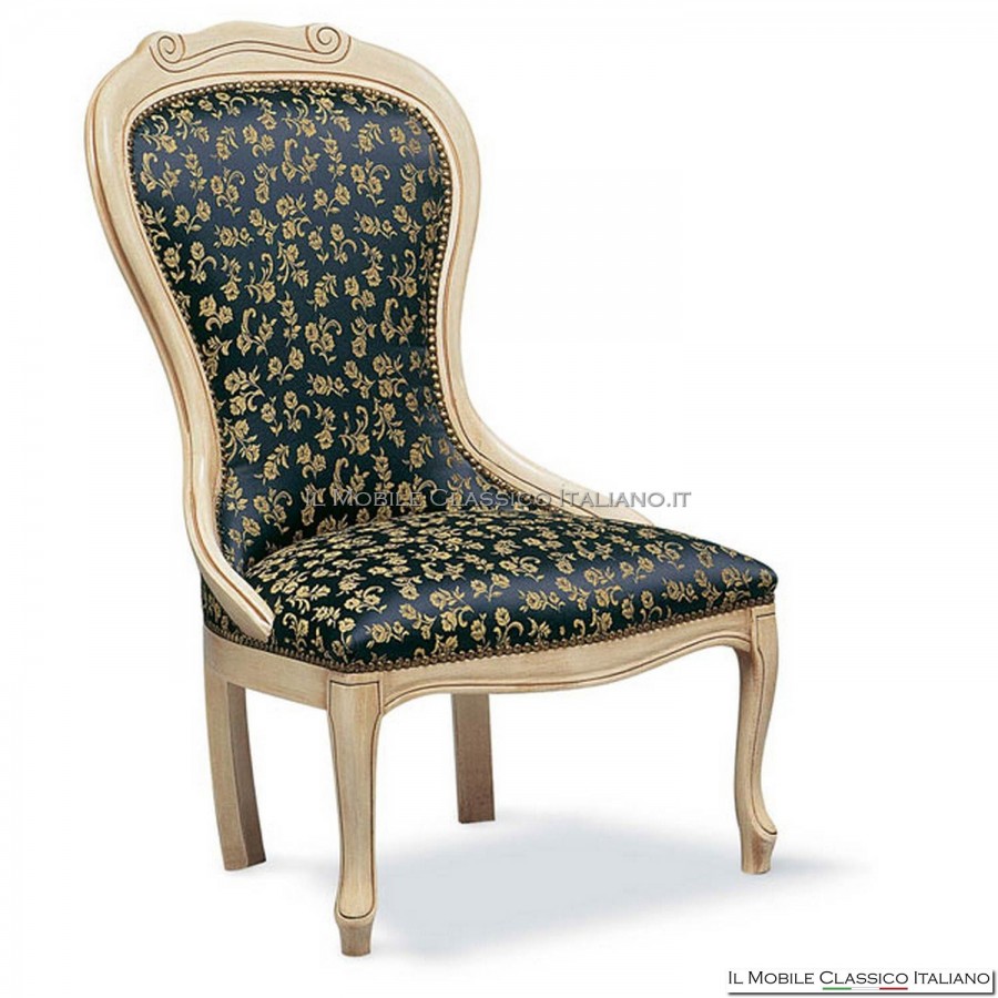 Fauteuil rembourré en bois massif art. 109