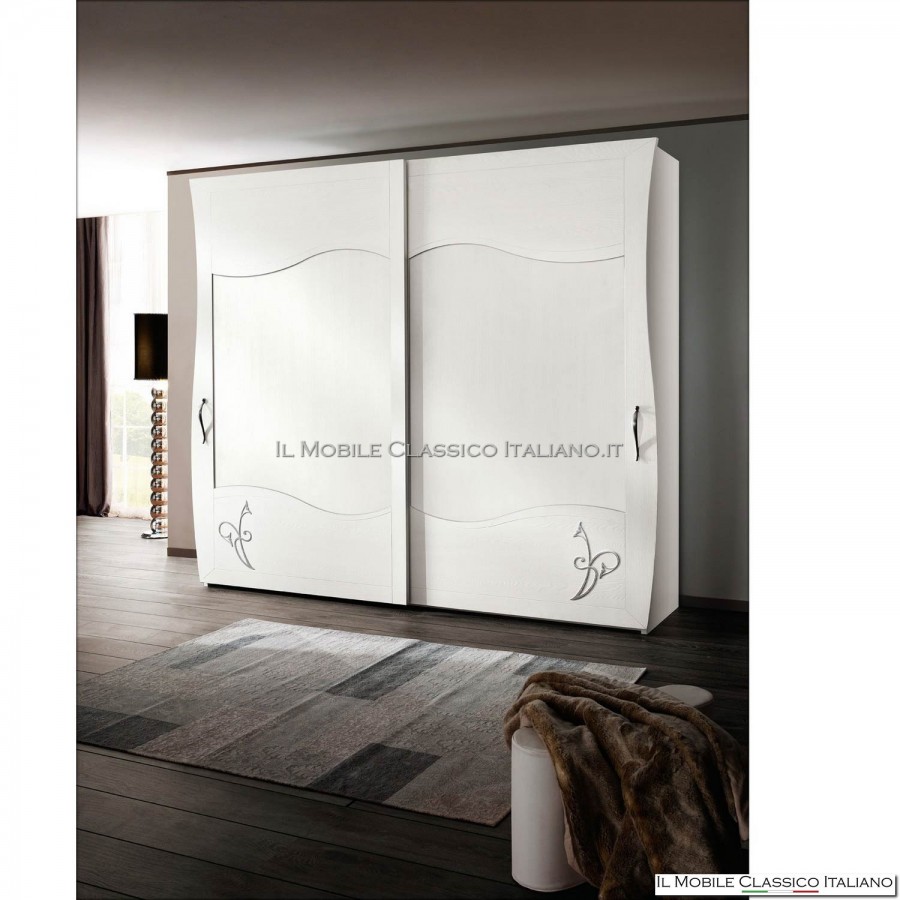 Ash cabinet brushed wooden doors with decoration