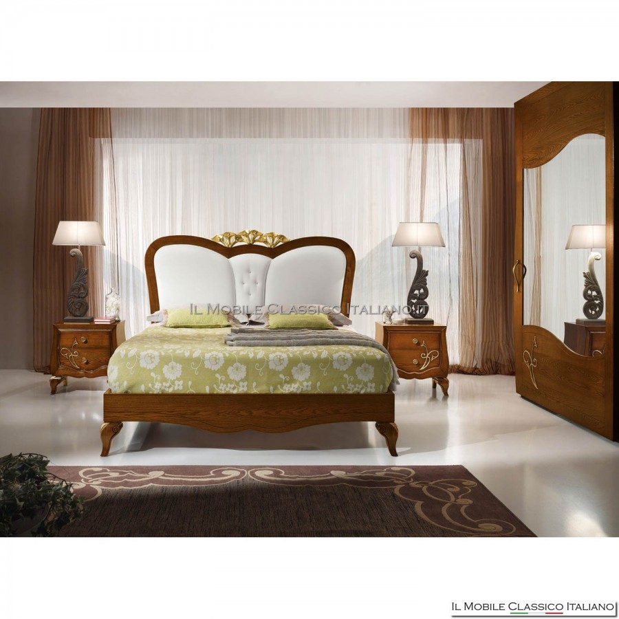 Bett mit Polsterkopfteil - Classic Italian Furniture The
