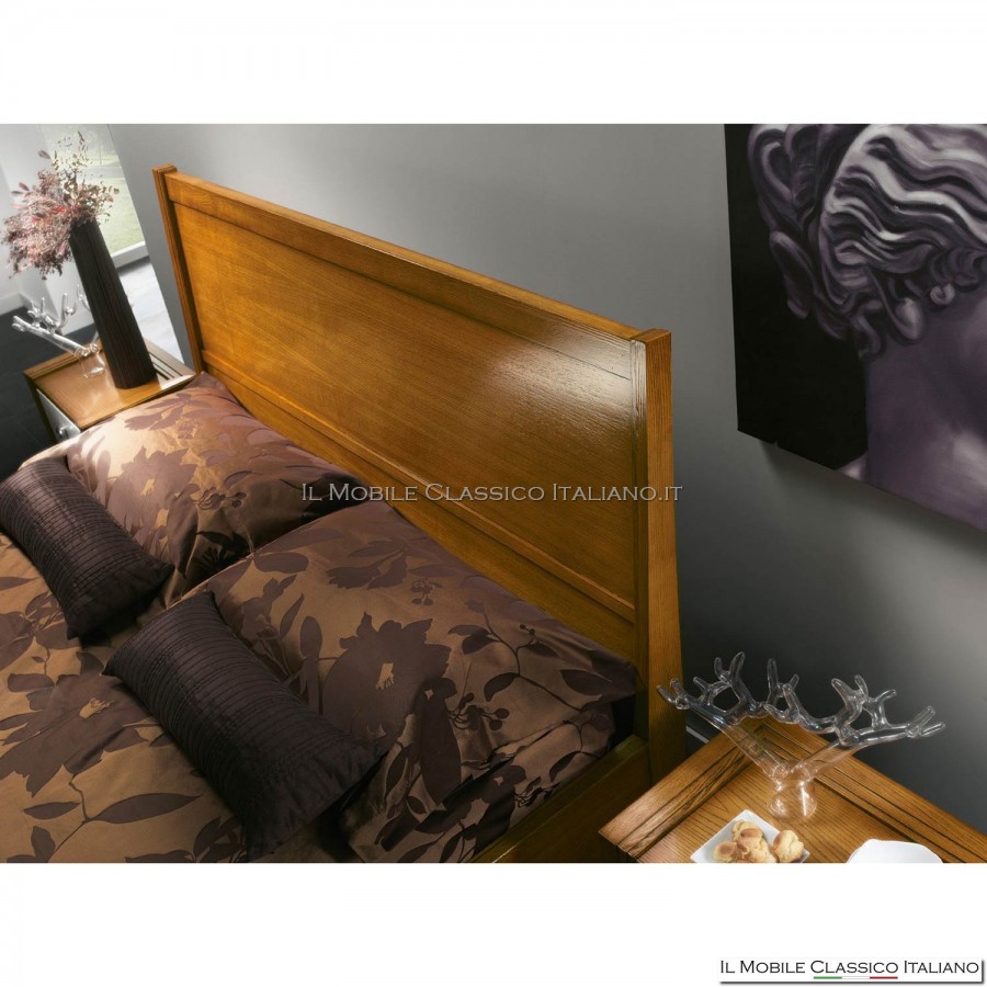 Letto con testa legno e giroletto art. 4073/180