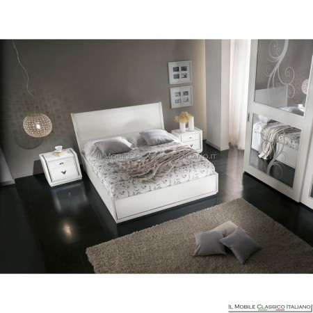 Bed with wooden headboard and bed frame art. 4030 / LIS / 180