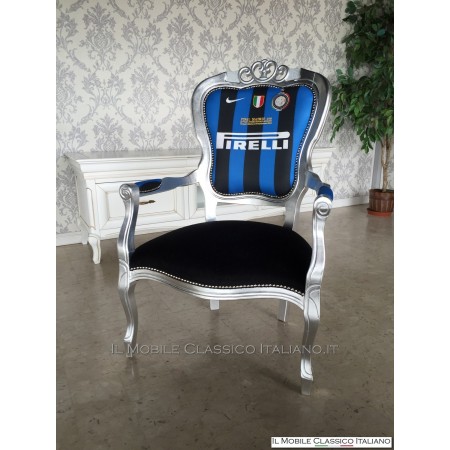 Sillón de fútbol Inter plata