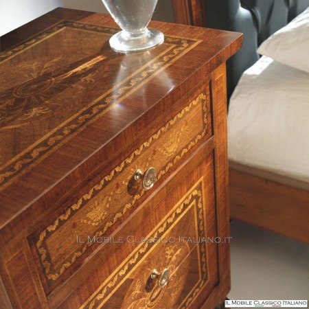 Pair of Maggiolini inlaid nightstands