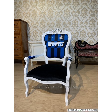 Sillón de fútbol Inter blanco