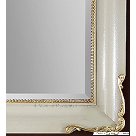 Specchiera Ariadne stile Barocco Francese cornice intagliata foglia oro  specchio cm 68 x 104