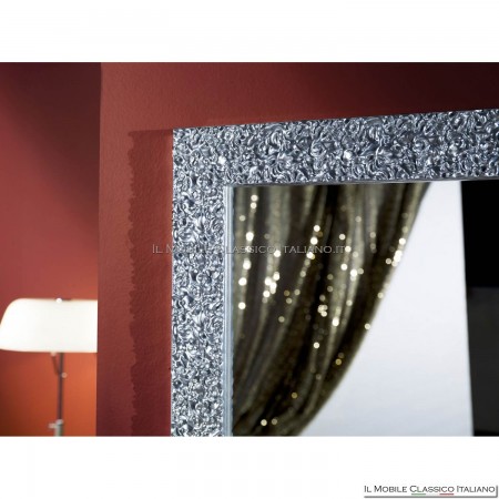 silver wall mirror