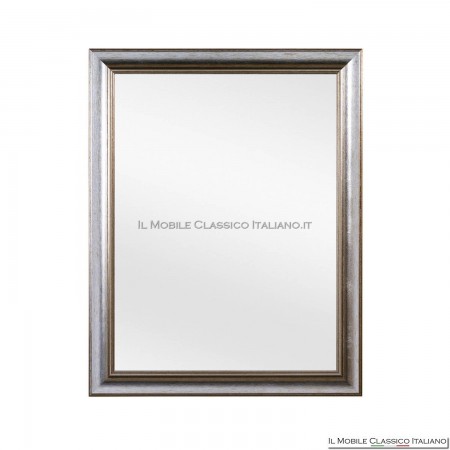 rectangular silver leaf mirror