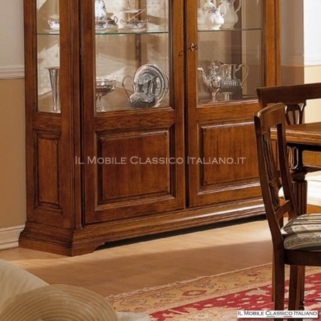 Vitrina de salón de madera con 2 puertas Classic Made in Italy - Cambrige