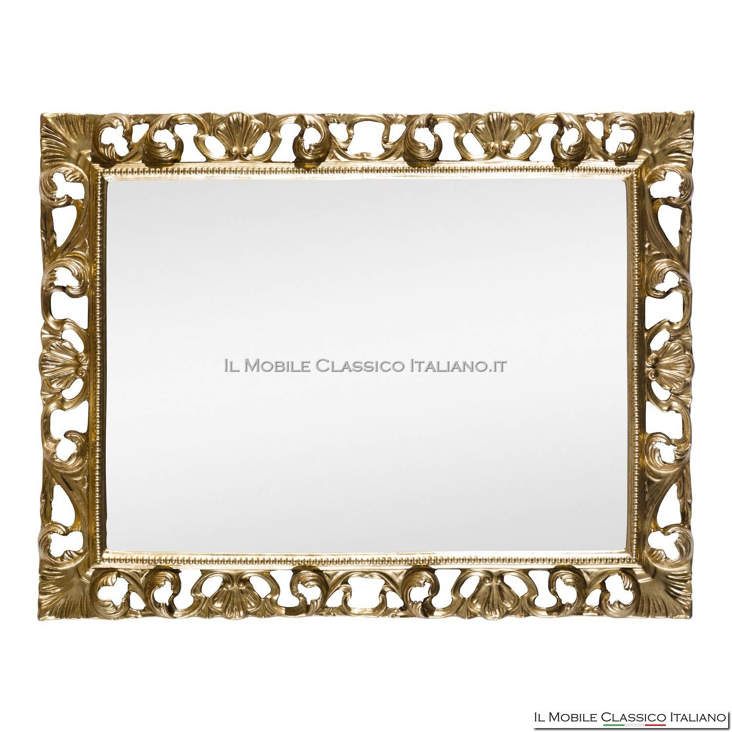Specchio barocco foglia oro 99x4x155 cm